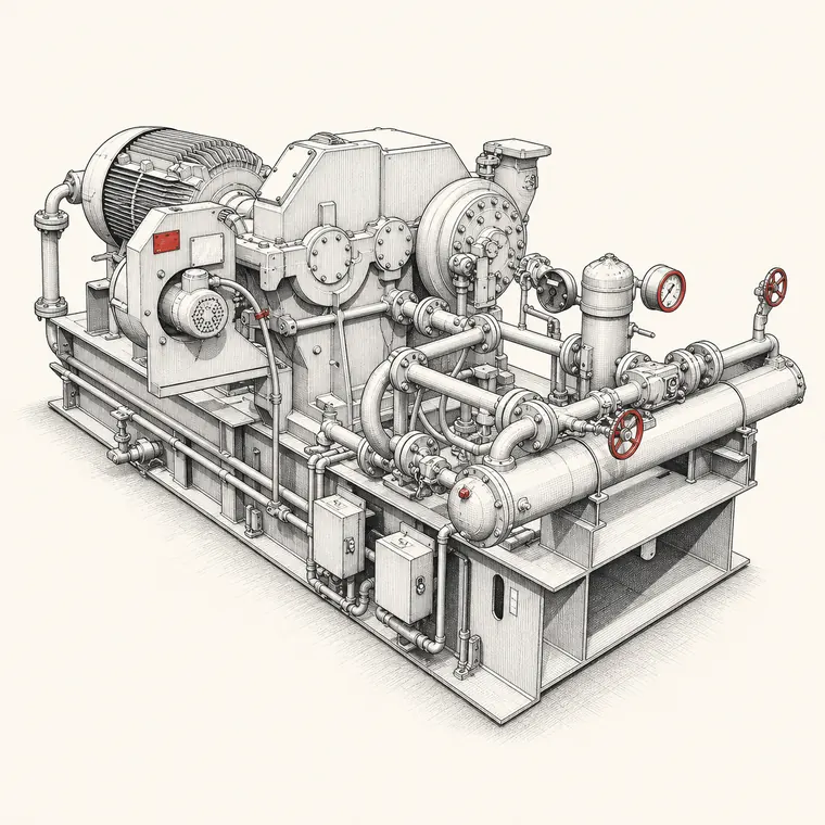 Illustration of the MSG 2/3 centrifugal compressor