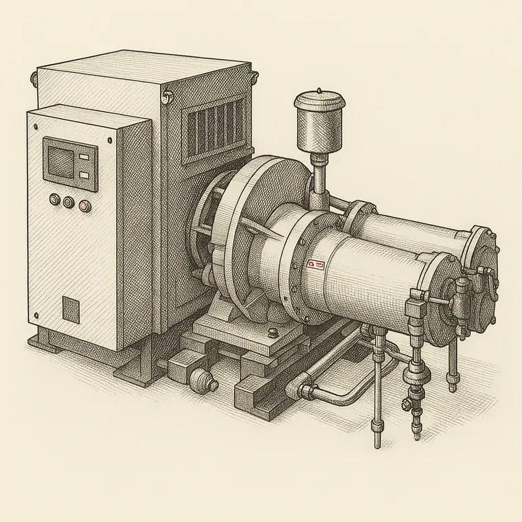 Illustration of the MSG Centac C400 centrifugal compressor