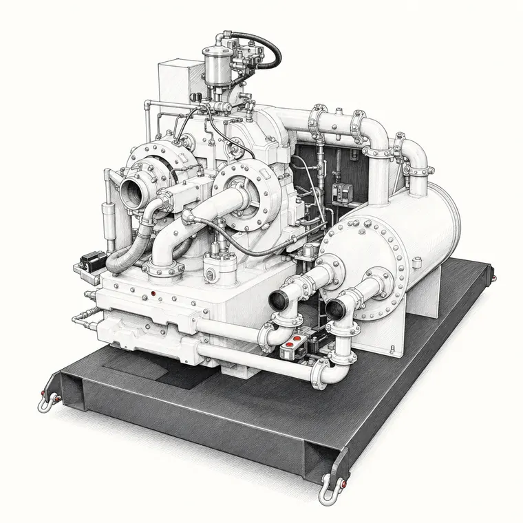 Illustration of the MSG TURBO-AIR 2040 centrifugal compressor