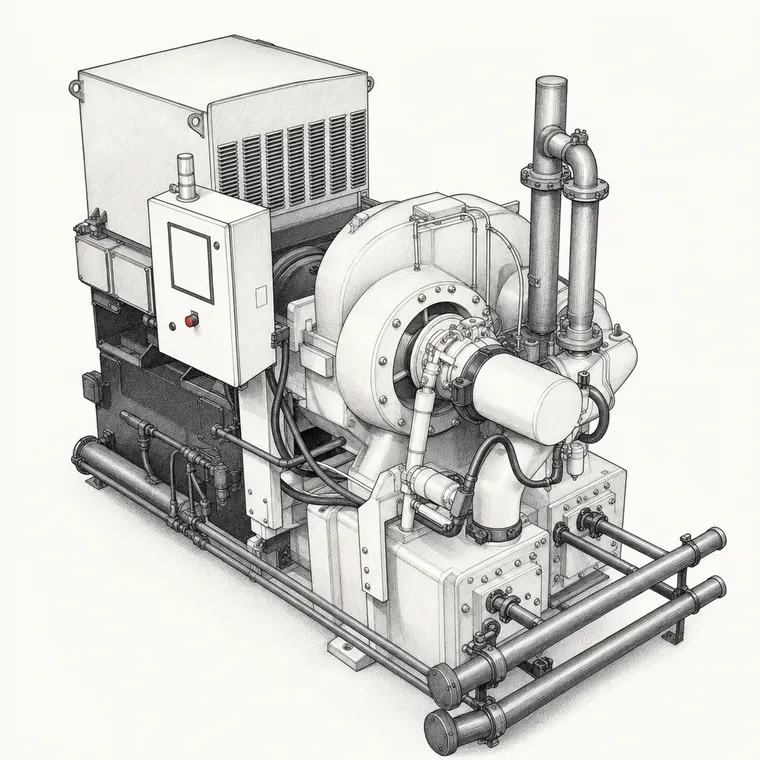 Illustration of the MSG TURBO-AIR 3000 centrifugal compressor