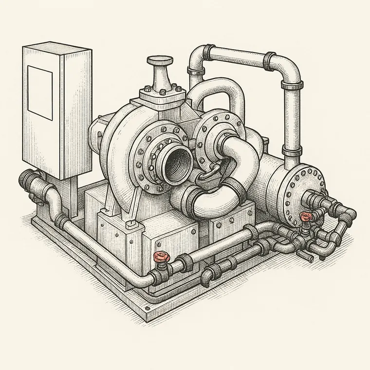 Illustration of the MSG TURBO-AIR 6040 centrifugal compressor