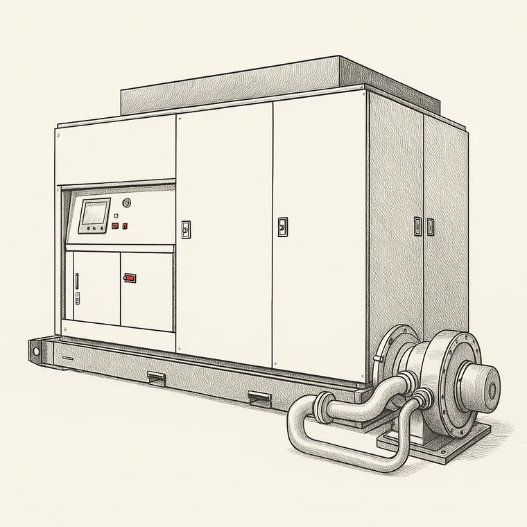 Illustration of the MSG TURBO-AIR COOLED 2000 centrifugal compressor