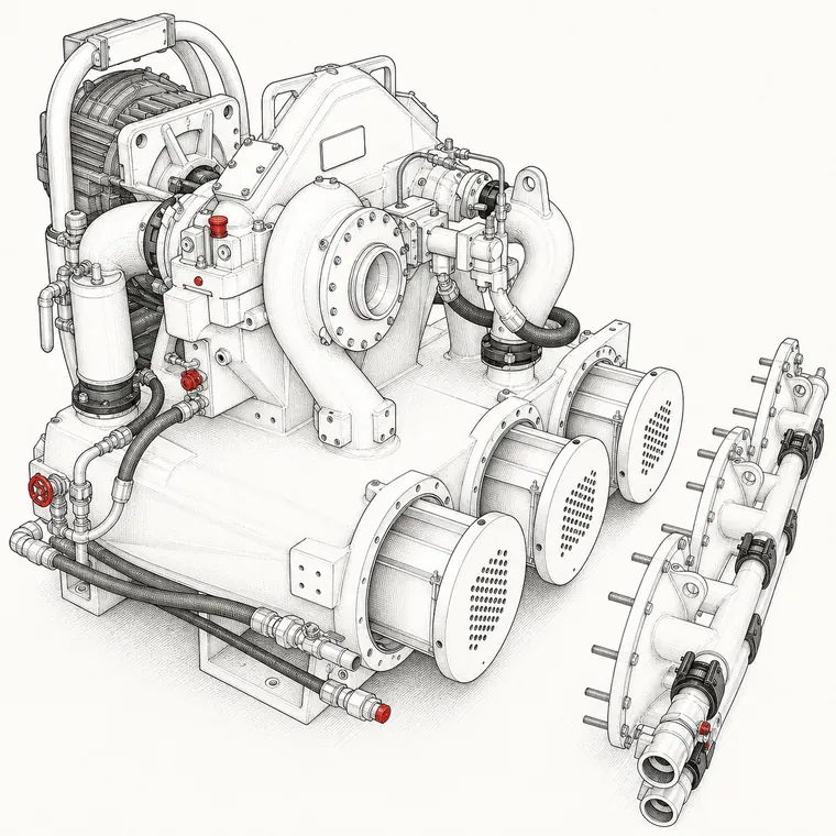 Illustration of the MSG TURBO-AIR NX 1800 centrifugal compressor