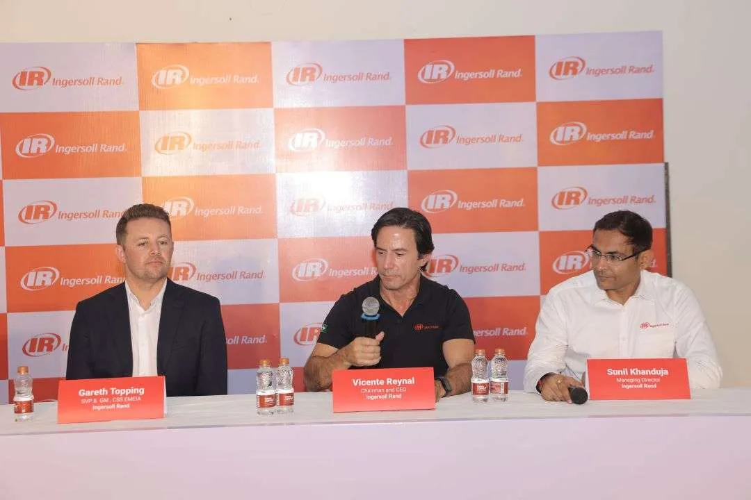 Photograph published by The Machine Maker with the report: Ingersoll Rand opens a Rs 170 crore plant at Sanand that will build centrifugal compressors